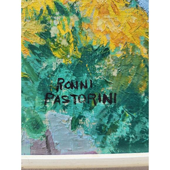 Ronni Pastorini Large Original Painting On Canvas Cityscape Signed Framed Art - Picture 2 of 11